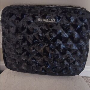 MZ Wallace Black Quilted Sequin Madison Cross Body Bag New
With two straps
